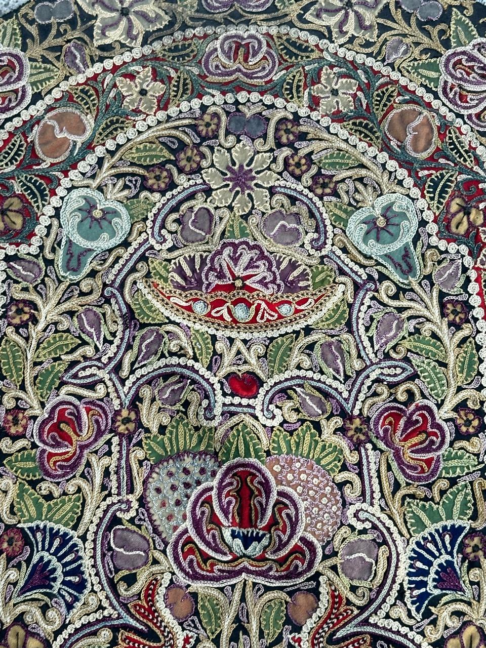 Kirman Bobyrug’s Nice antique Rashti Douzi embroidery For Sale