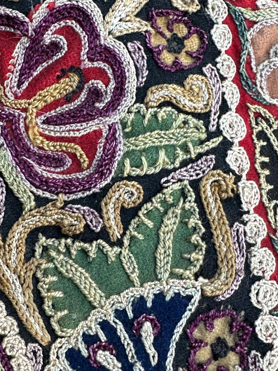 Embroidered Bobyrug’s Nice antique Rashti Douzi embroidery For Sale