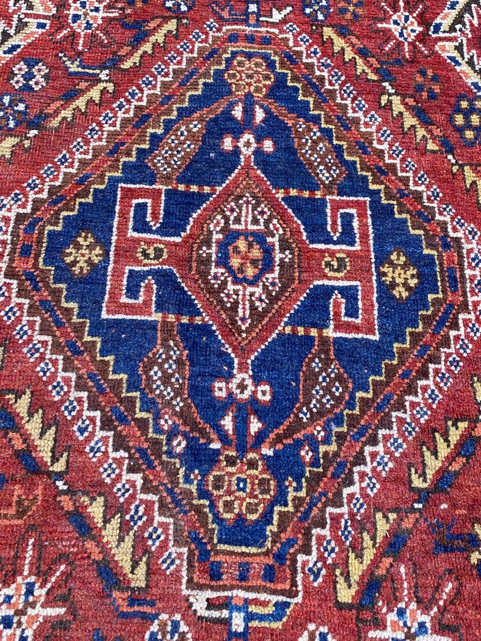 Bobyrug’s Nice Antique Shiraz Rug For Sale 2