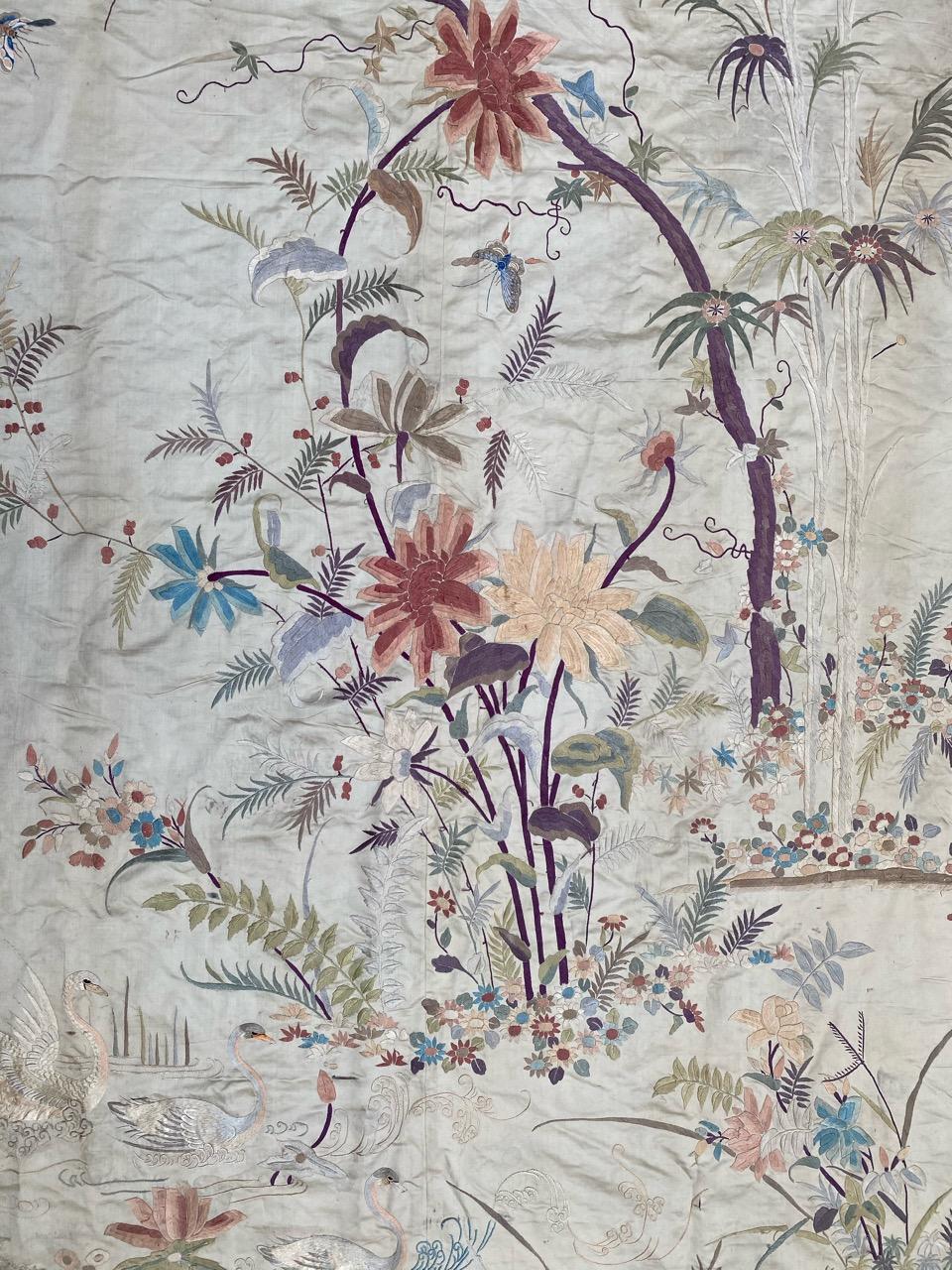 Nice Antique Silk Chinese Embroidery 13