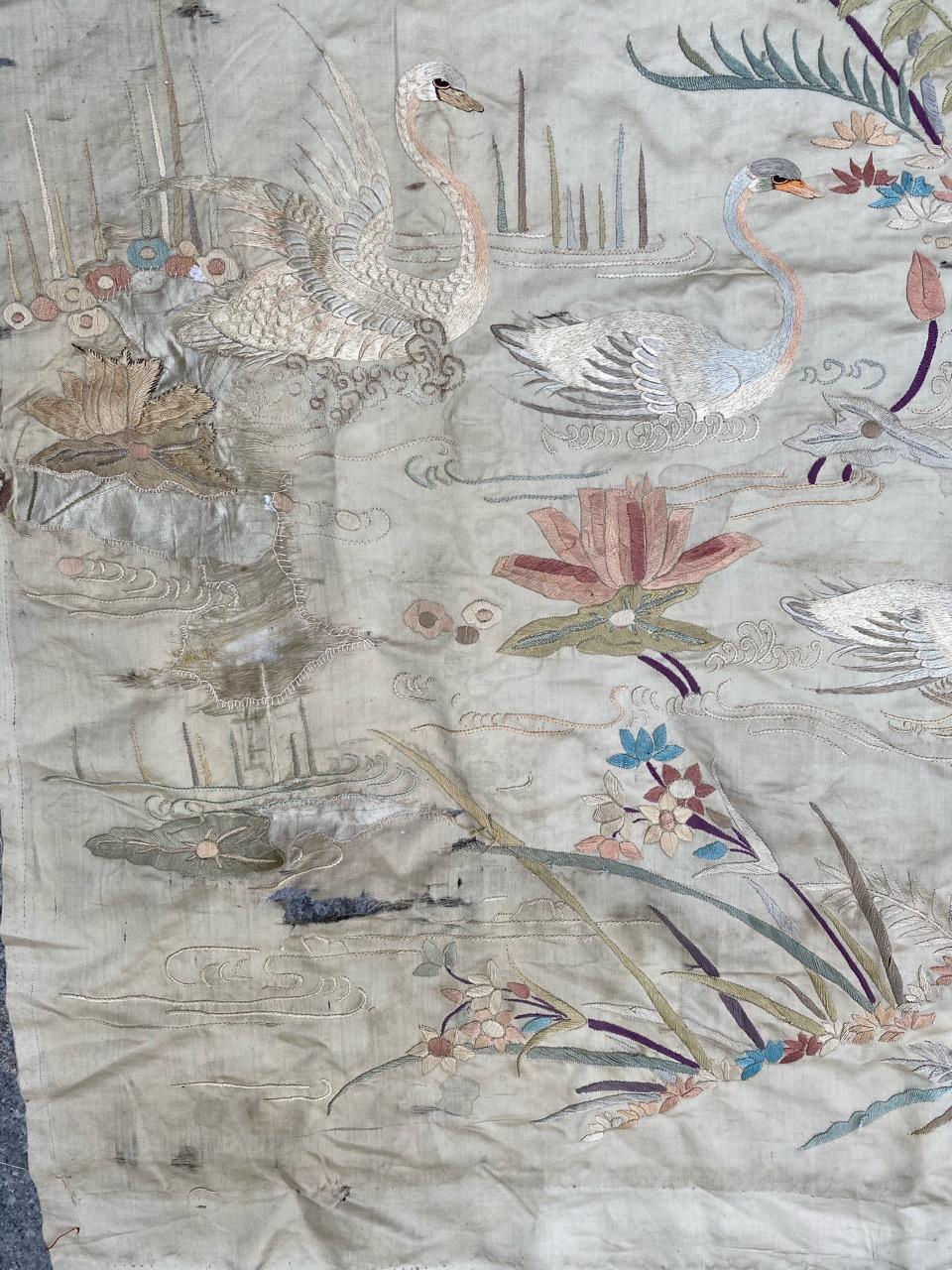 Chinoiserie Nice Antique Silk Chinese Embroidery
