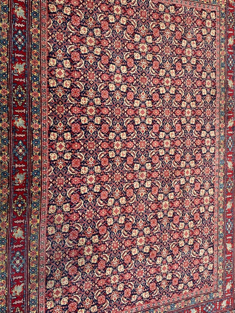 Cotton Bobyrug’s Nice Antique Tabriz Rug For Sale