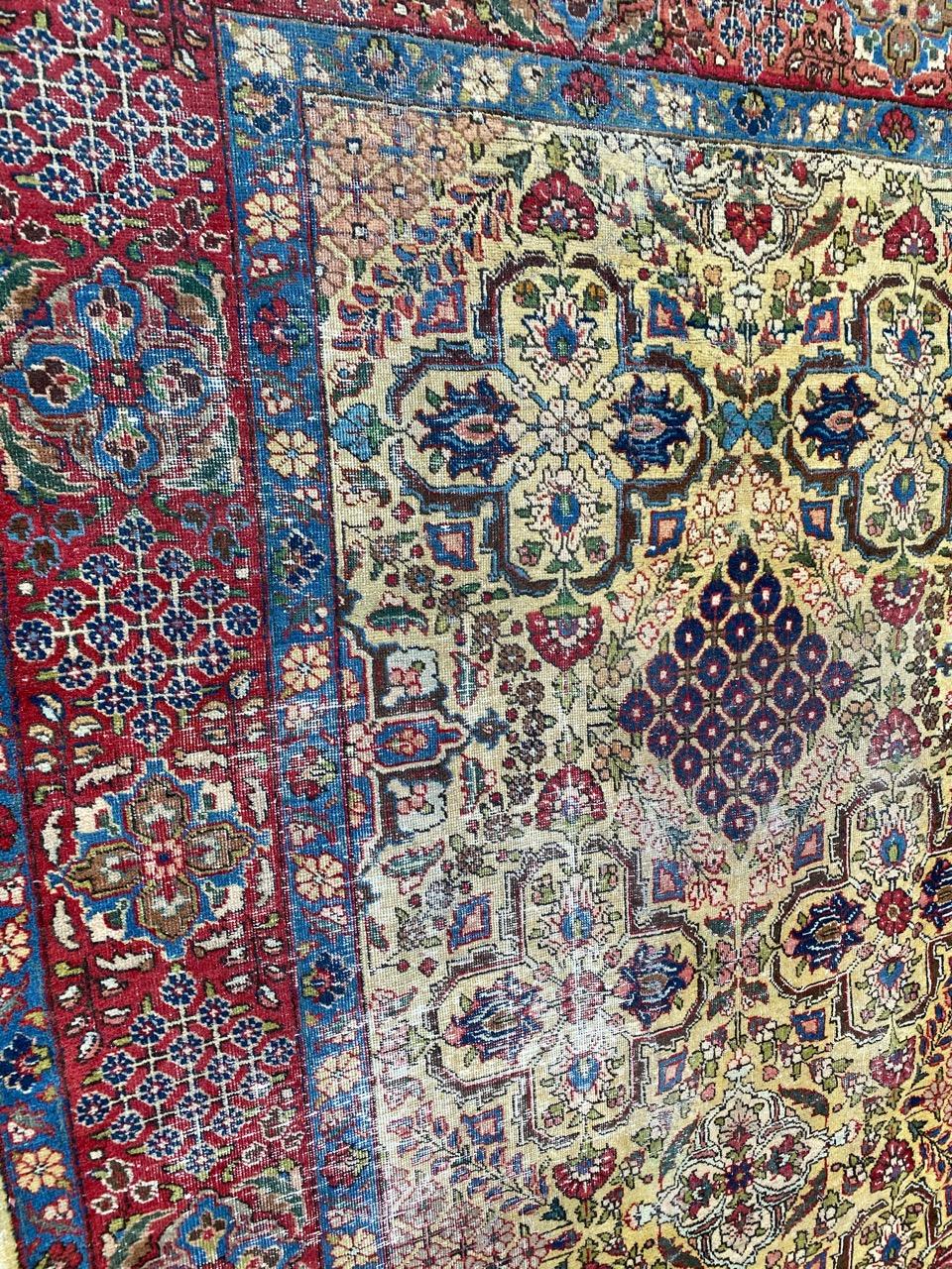 Bobyrug’s Nice Antique Tabriz Rug For Sale 1