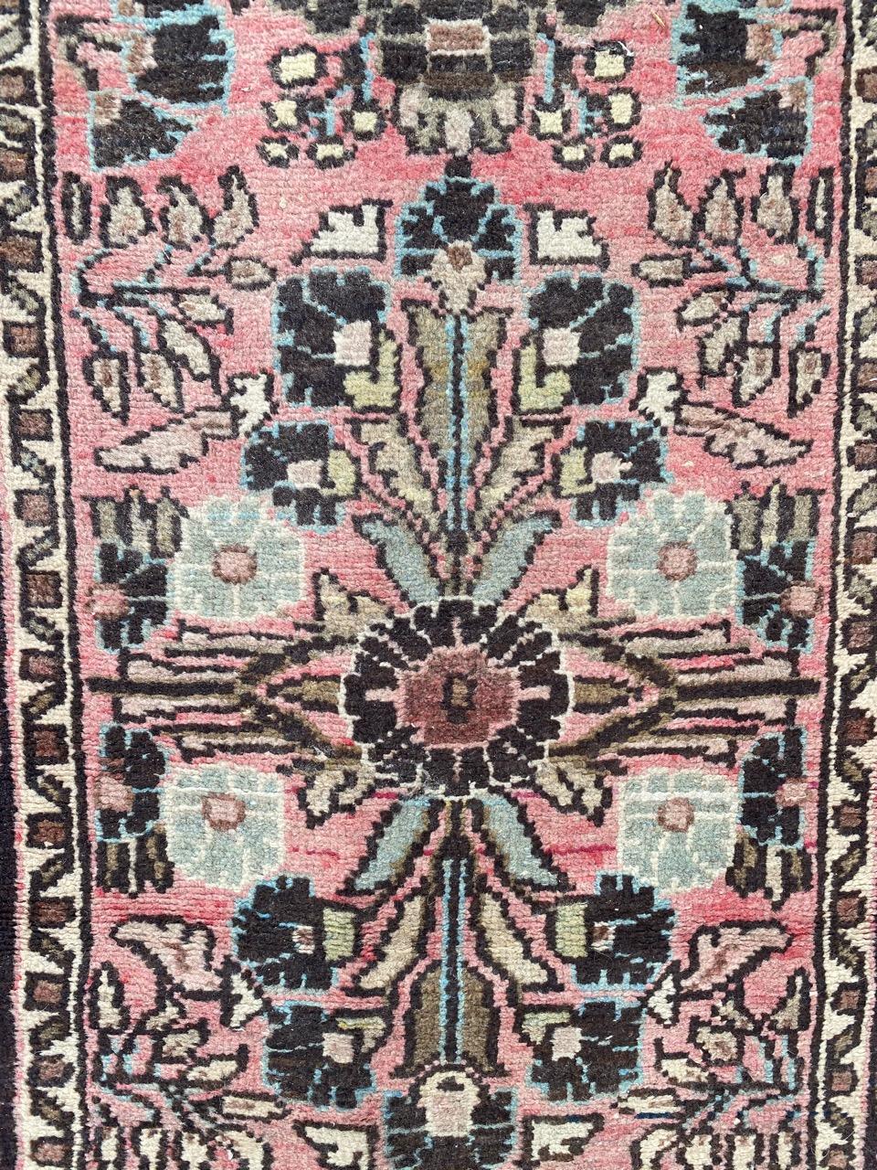 Hand-Knotted Nice Antique Tribal Hamadan Runner For Sale