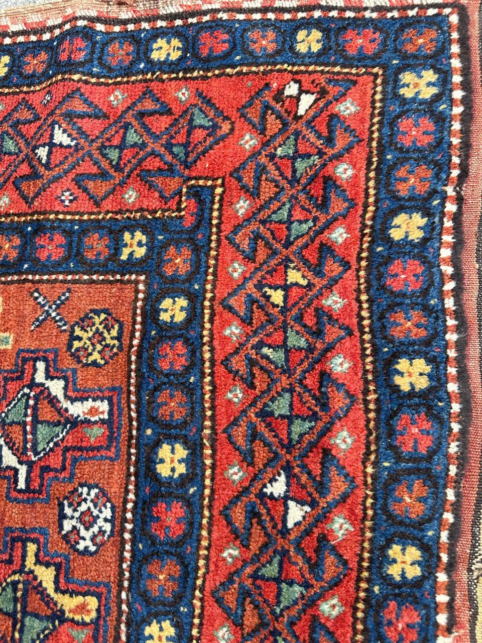 Nice antique tribal Kurdish rug For Sale 3
