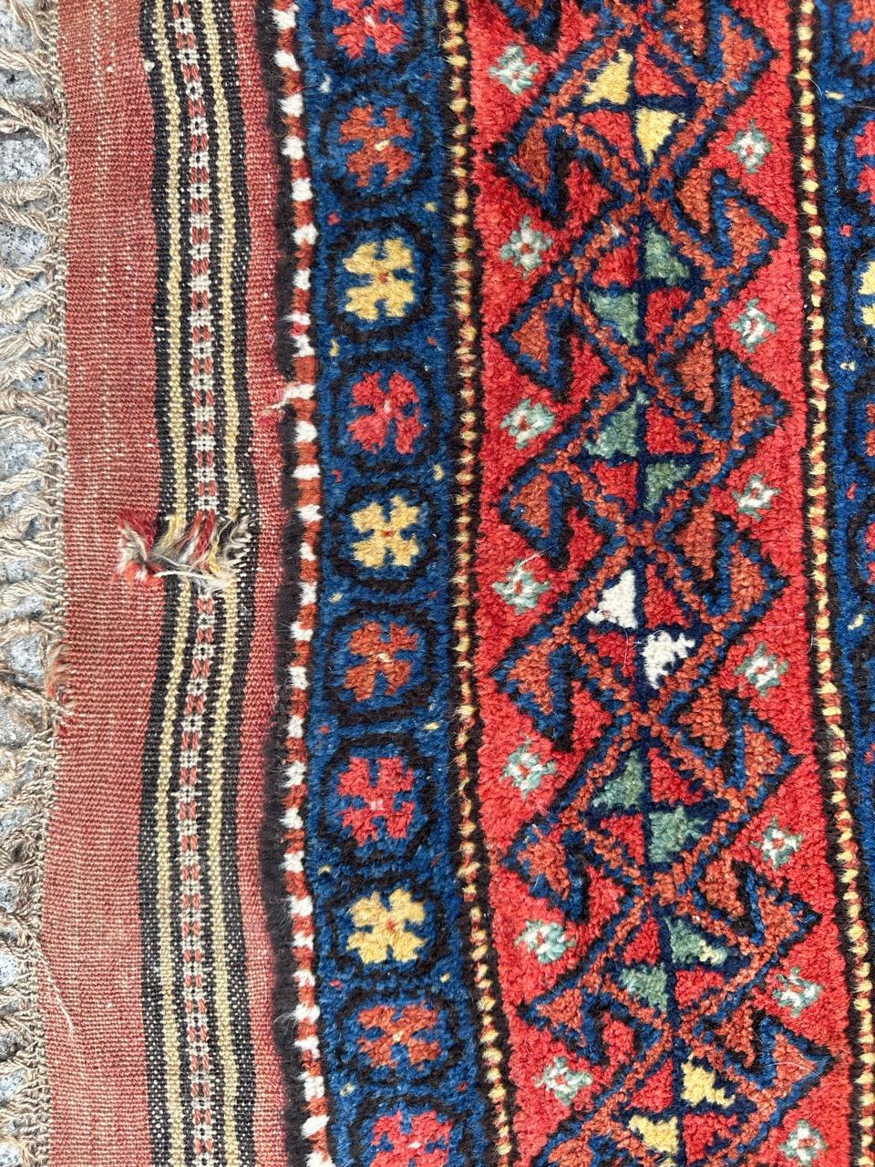 Nice antique tribal Kurdish rug For Sale 7
