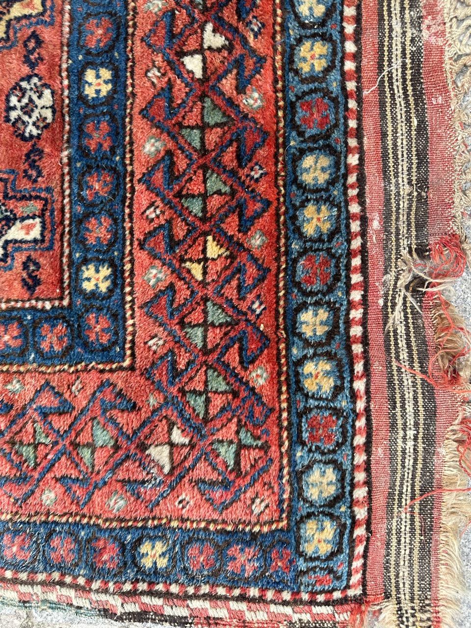 Nice antique tribal Kurdish rug For Sale 8