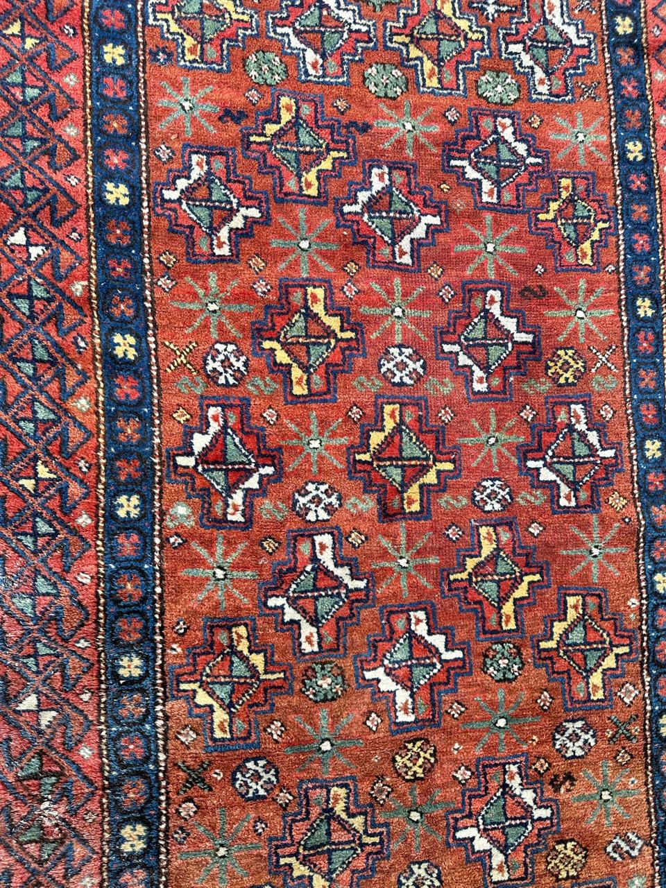 Nice antique tribal Kurdish rug For Sale 11