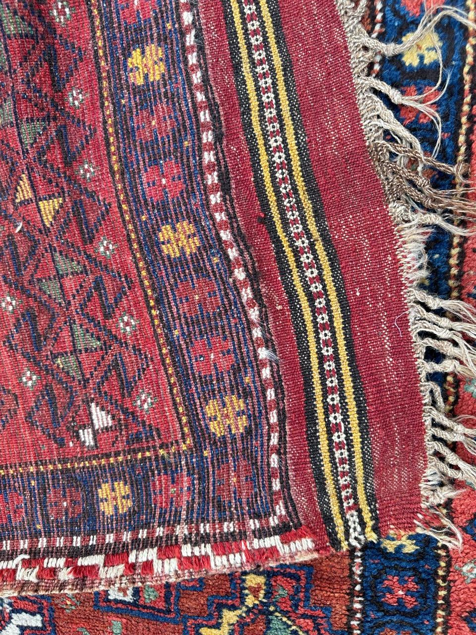Nice antique tribal Kurdish rug For Sale 12