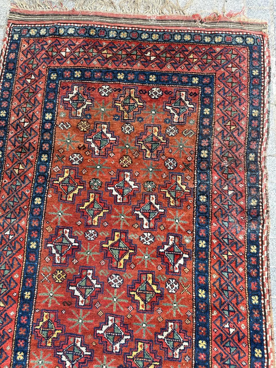 Tribal Nice antique tribal Kurdish rug For Sale