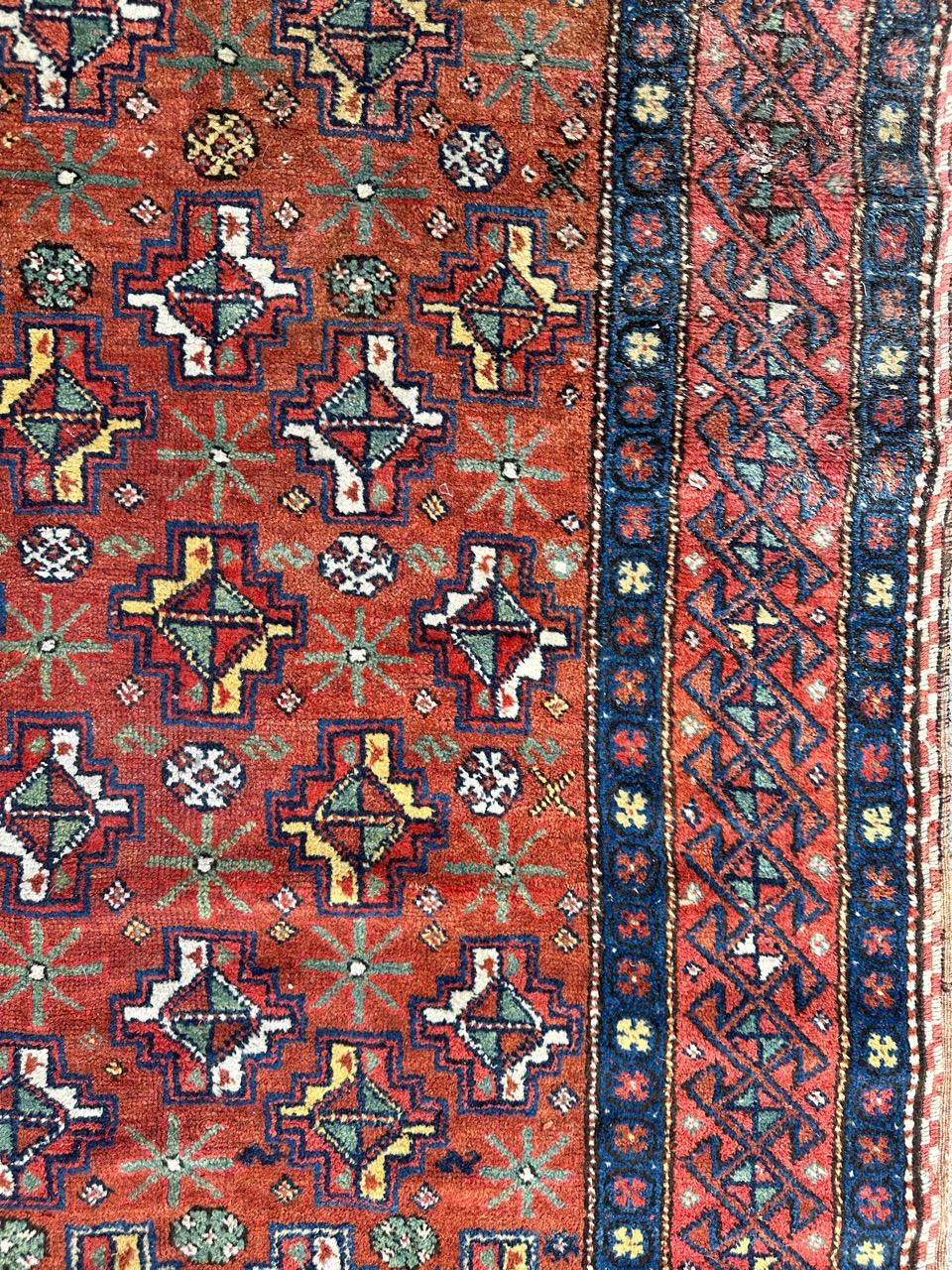 19th Century Nice antique tribal Kurdish rug For Sale
