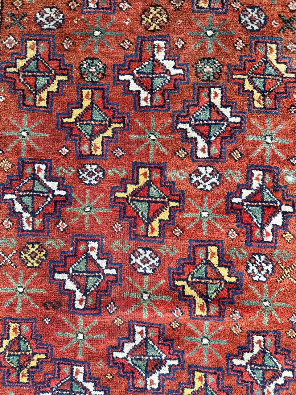 Wool Nice antique tribal Kurdish rug For Sale