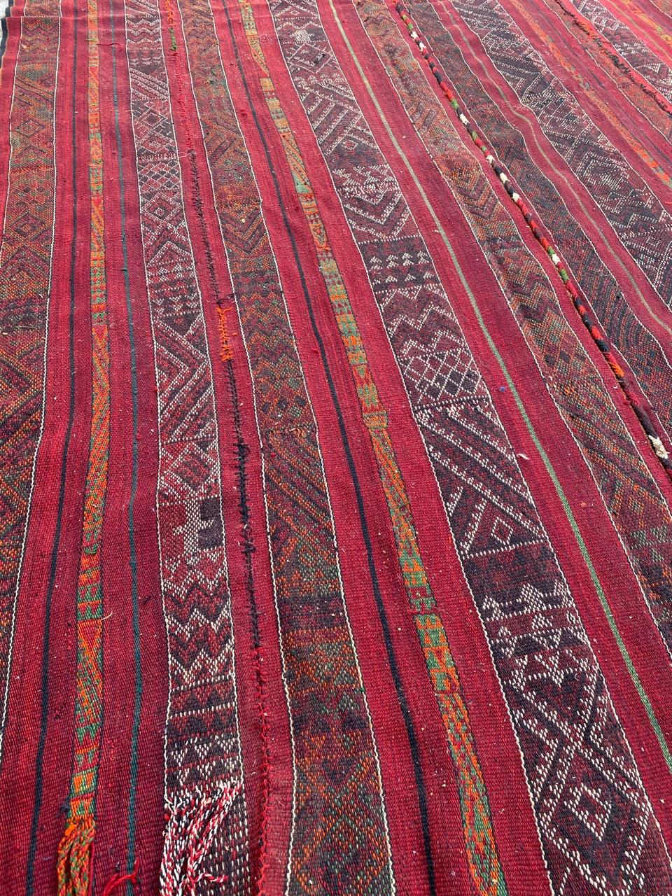 Nice Antique Tribal Turkmen Kilim Rug For Sale 6