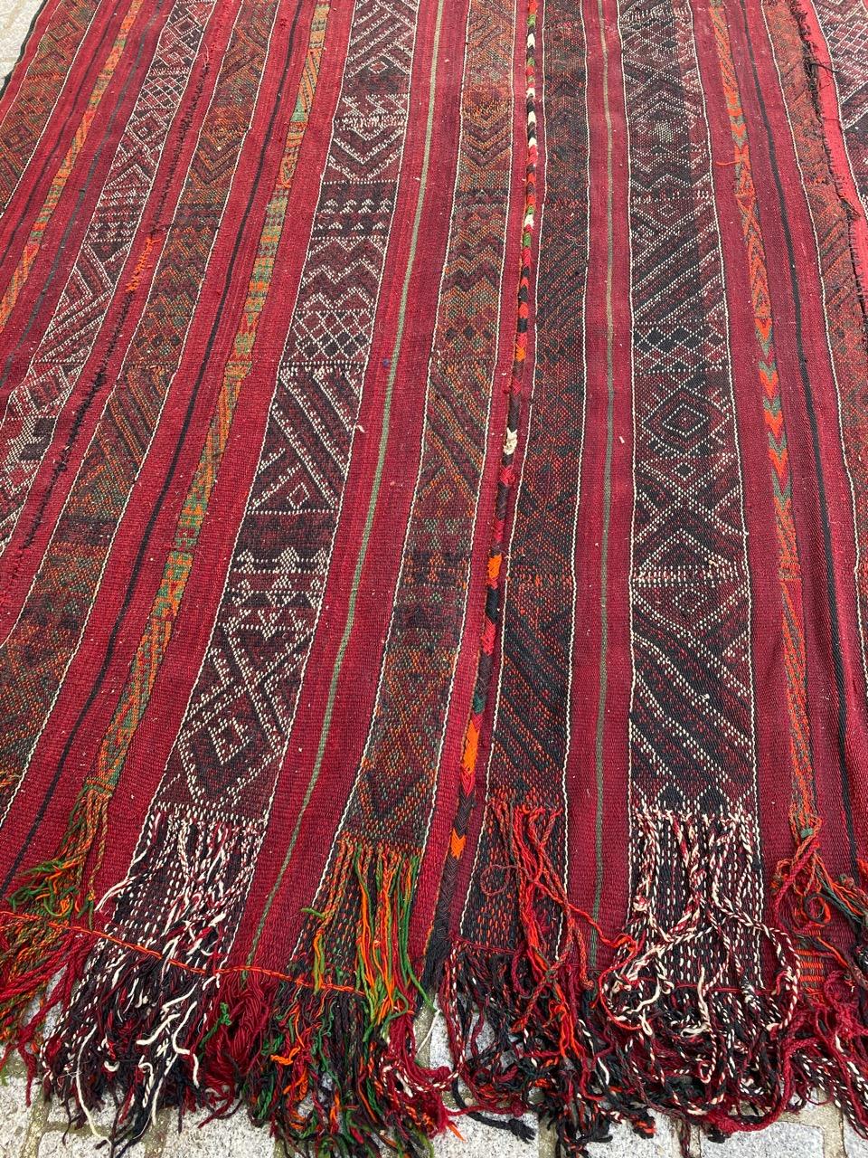 Nice Antique Tribal Turkmen Kilim Rug For Sale 9