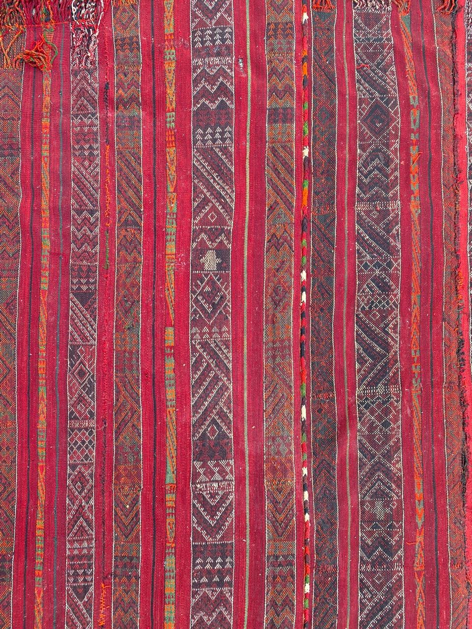 Asian Nice Antique Tribal Turkmen Kilim Rug For Sale