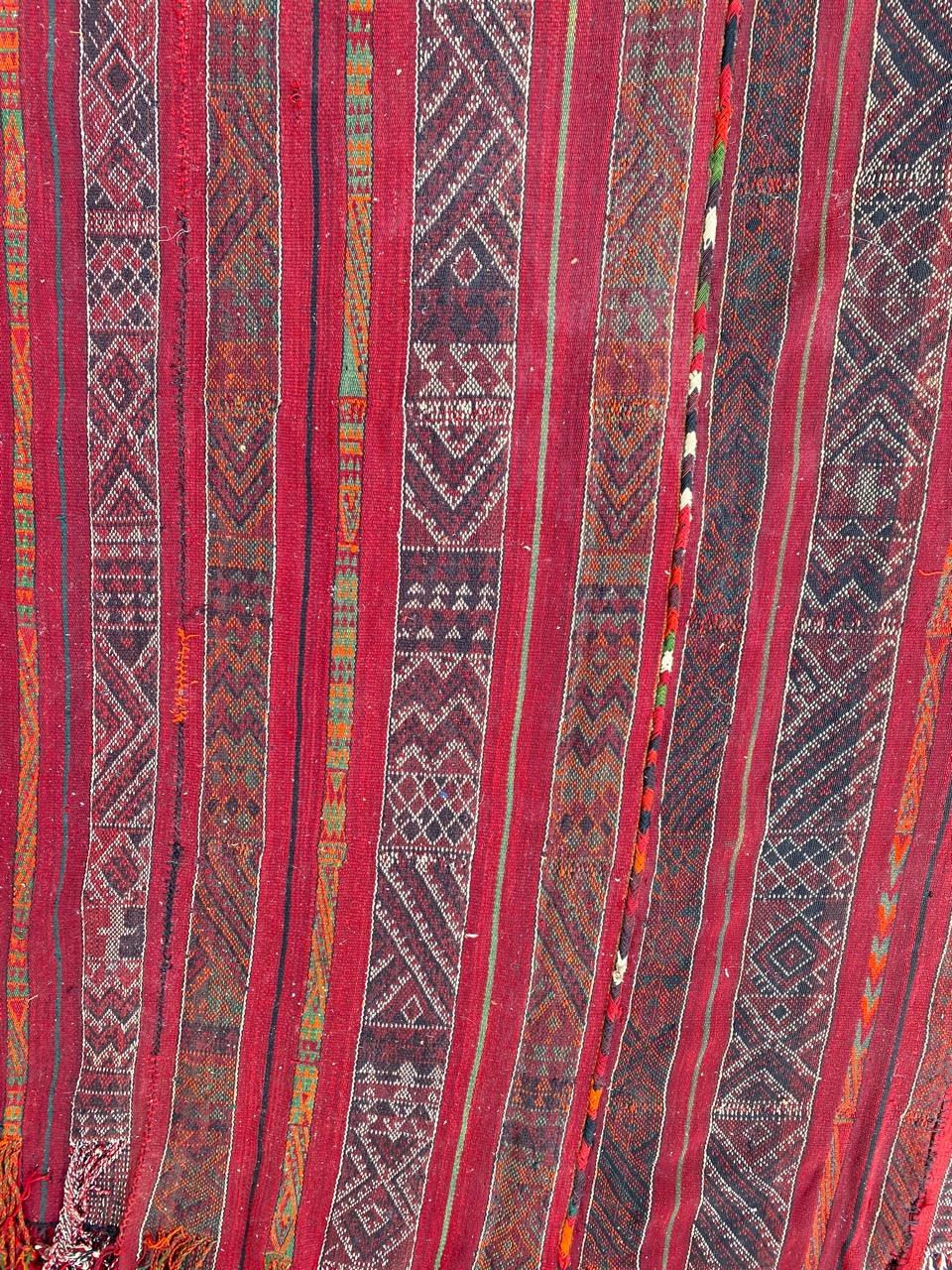 Hand-Woven Nice Antique Tribal Turkmen Kilim Rug For Sale