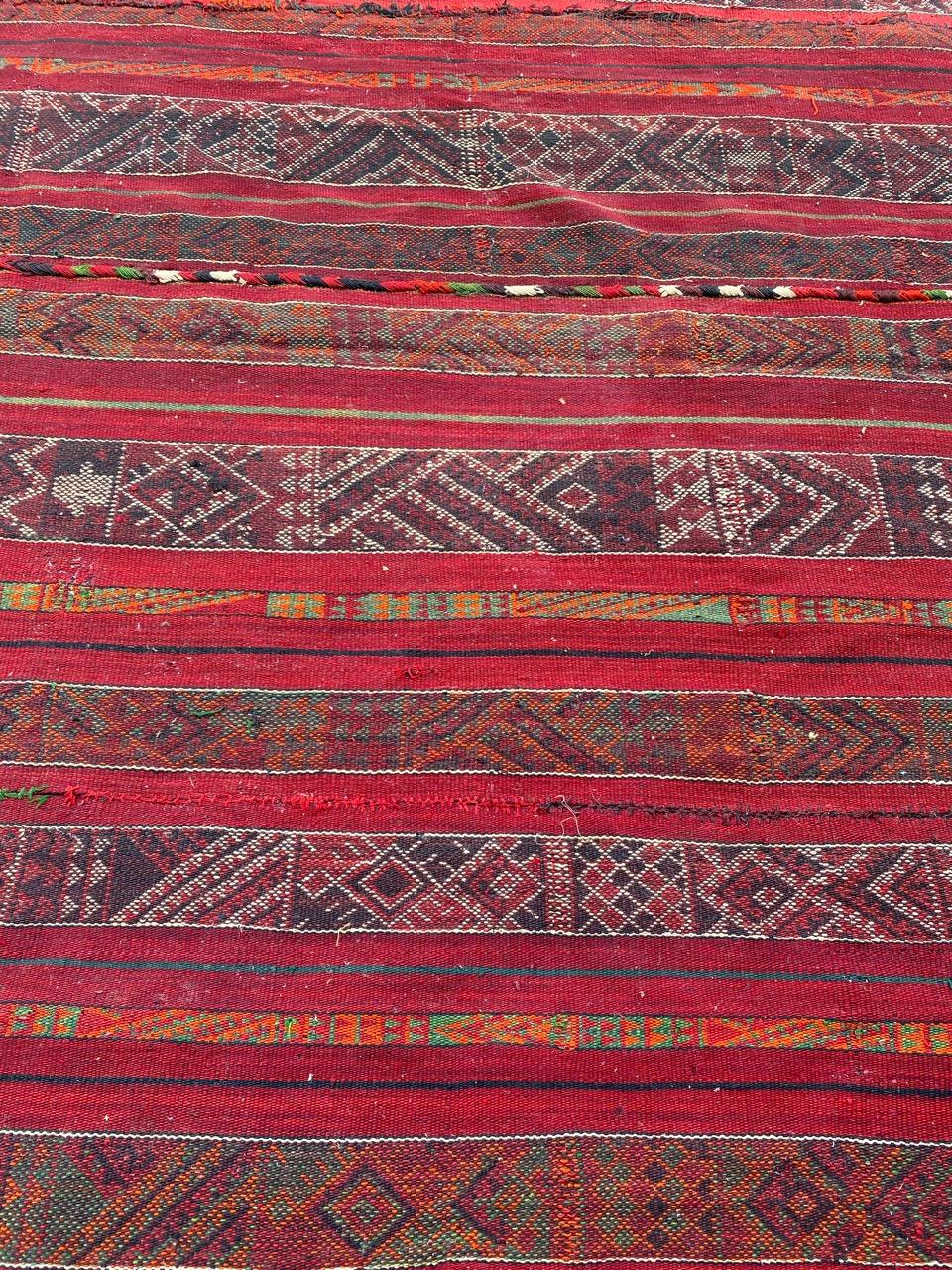 20th Century Nice Antique Tribal Turkmen Kilim Rug For Sale