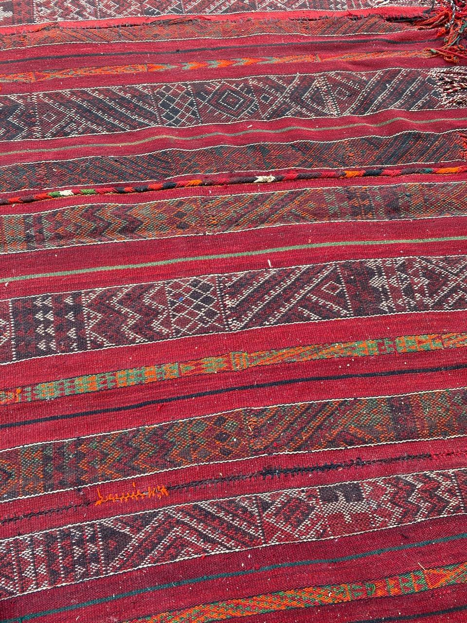Wool Nice Antique Tribal Turkmen Kilim Rug For Sale
