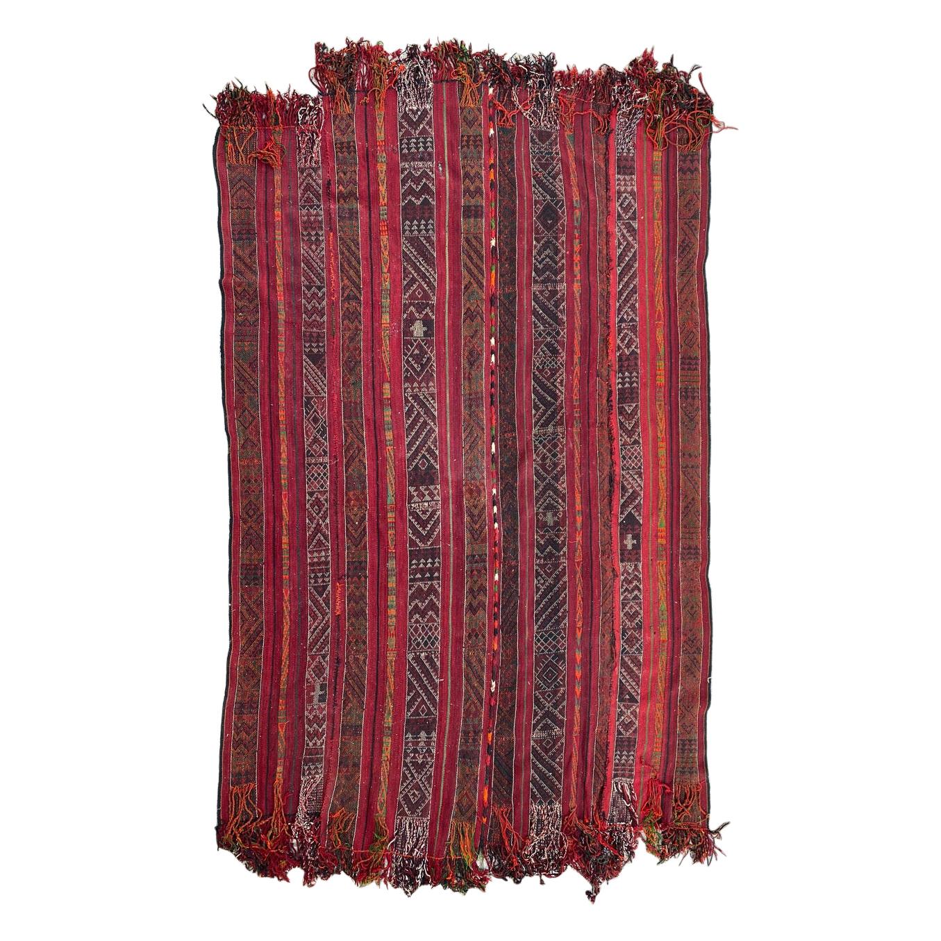 Nice Antique Tribal Turkmen Kilim Rug For Sale