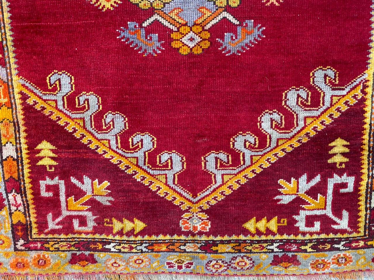 Bobyrug's Nice Antique Turkish Anatolian Rug (Handgeknüpft) im Angebot