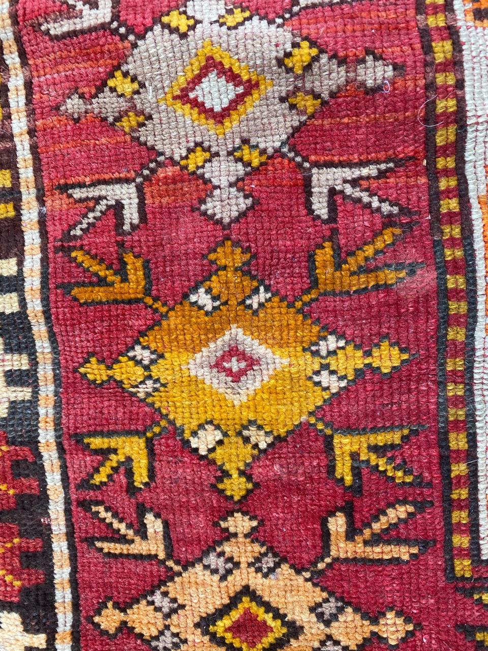 Wool Nice Antique Turkish Anatolian Rug