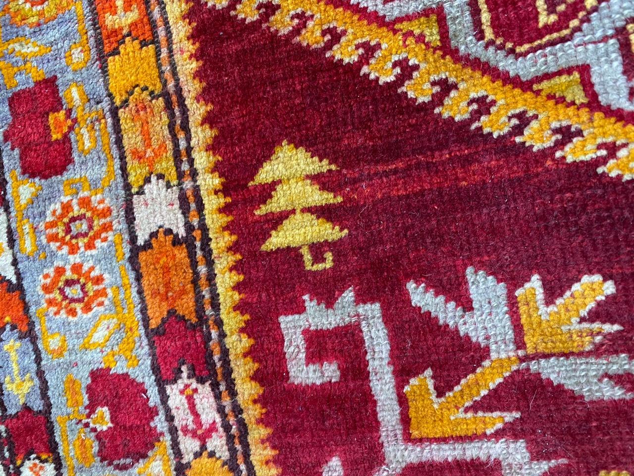 Wool Bobyrug’s Nice Antique Turkish Anatolian Rug For Sale