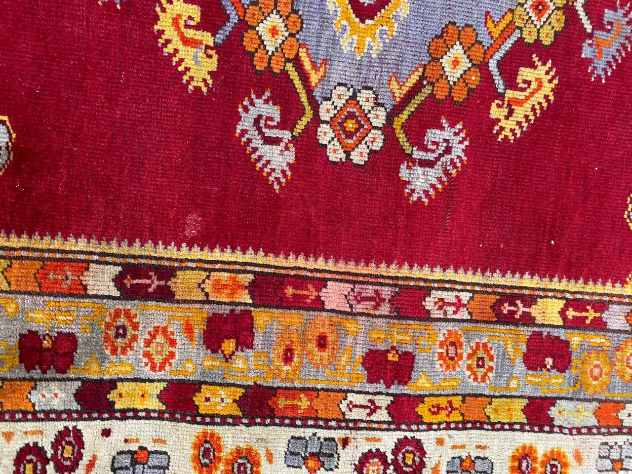 Bobyrug’s Nice Antique Turkish Anatolian Rug For Sale 1