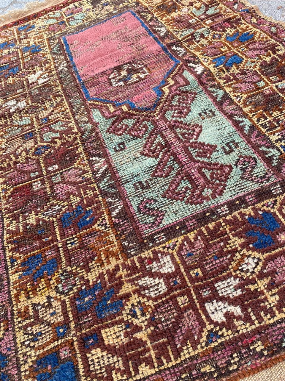 Bobyrug’s Nice Antique Turkish Mihrab Rug For Sale 4