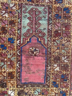 Bobyrug's Nice Antique Turkish Mihrab Rug