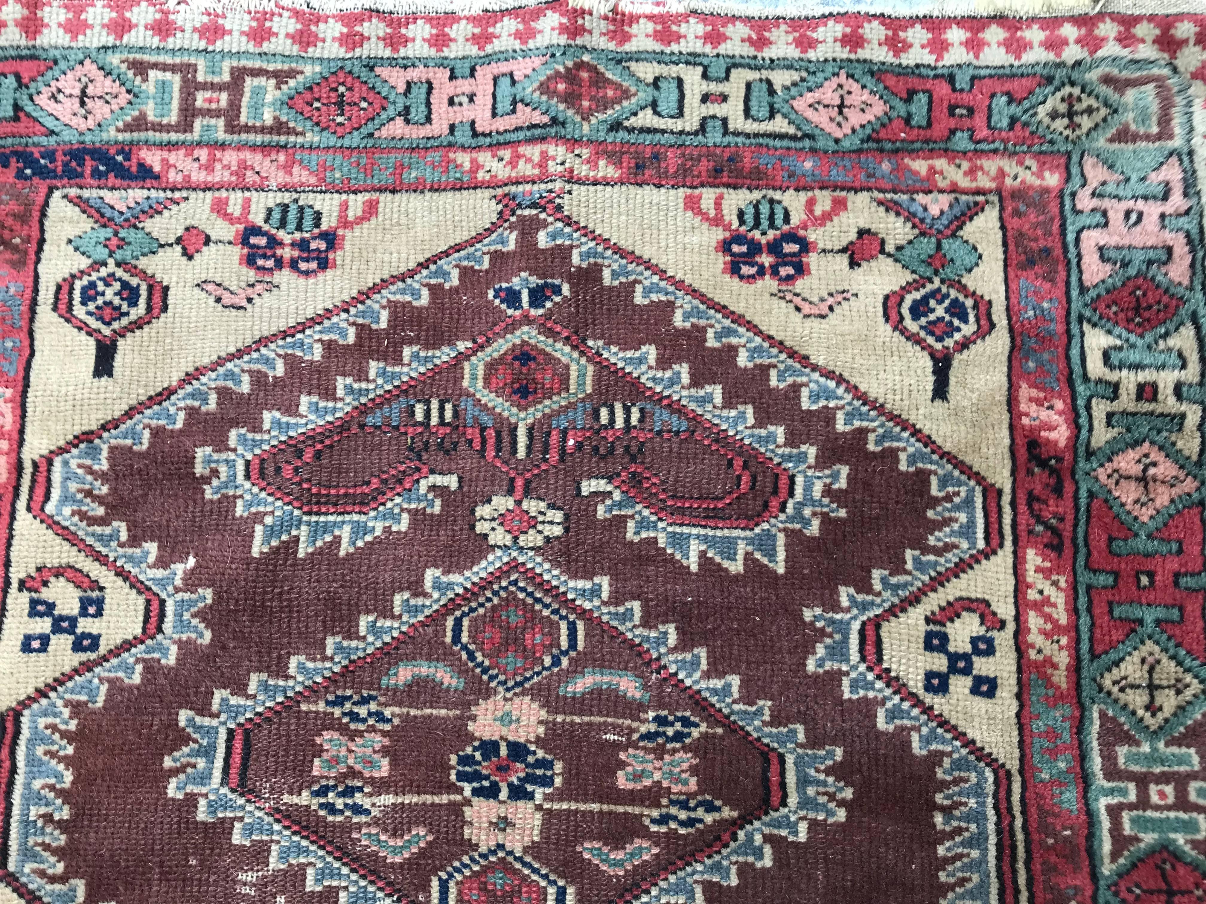 Cotton Bobyrug’s Nice Antique Turkish Rug For Sale