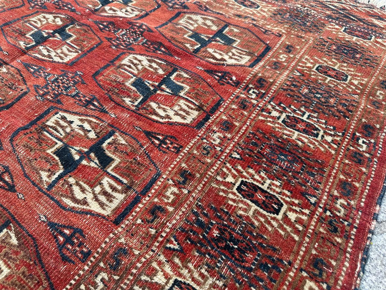 Beau tapis antique turkmène Bokhara en vente 2
