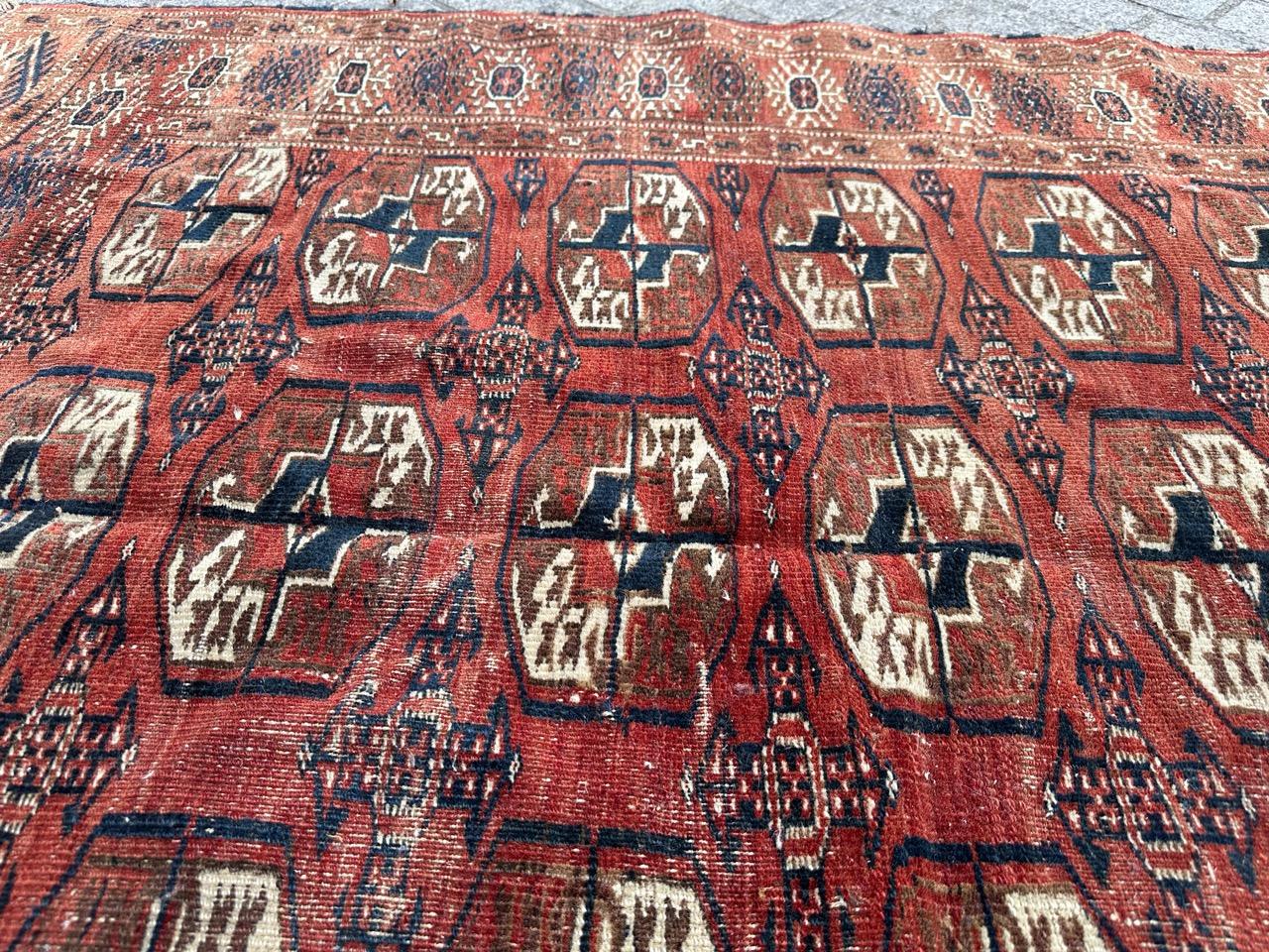 Beau tapis antique turkmène Bokhara en vente 3