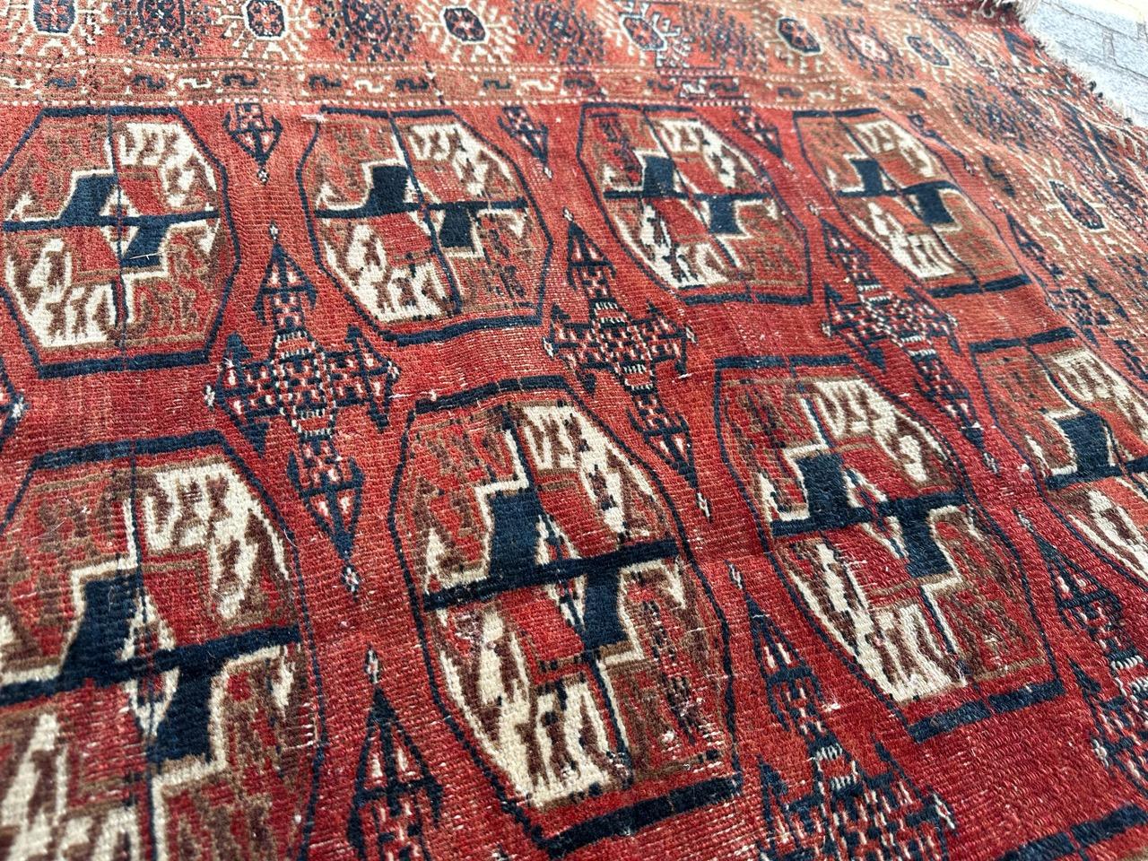 Beau tapis antique turkmène Bokhara en vente 4
