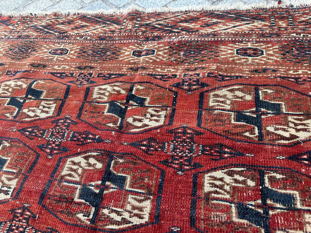 Beau tapis antique turkmène Bokhara en vente 5