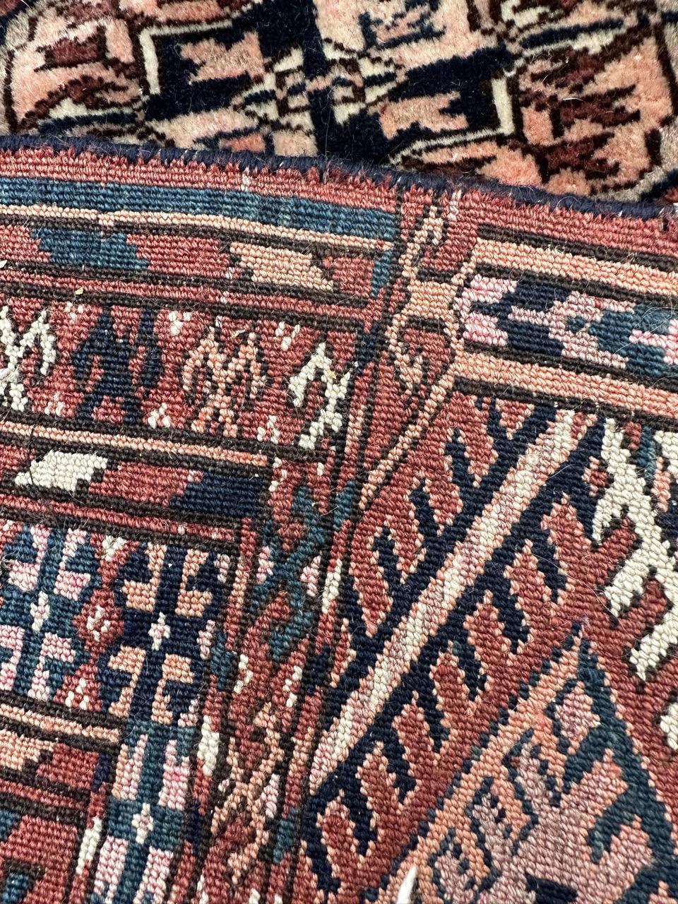Bobyrug’s Nice antique Turkmen Bokhara rug  For Sale 10
