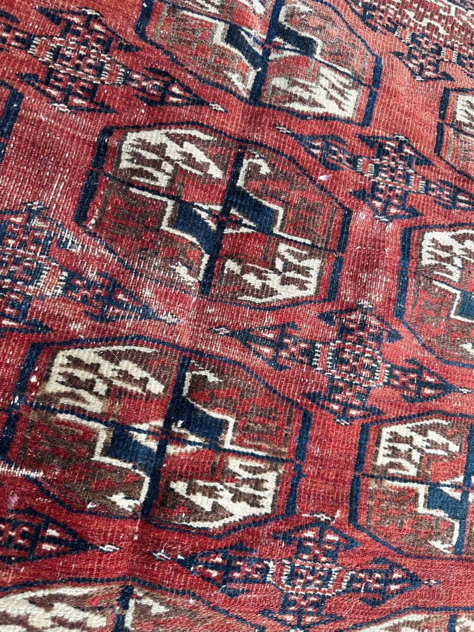 Laine Beau tapis antique turkmène Bokhara en vente