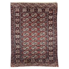Beau tapis antique turkmène Bokhara 