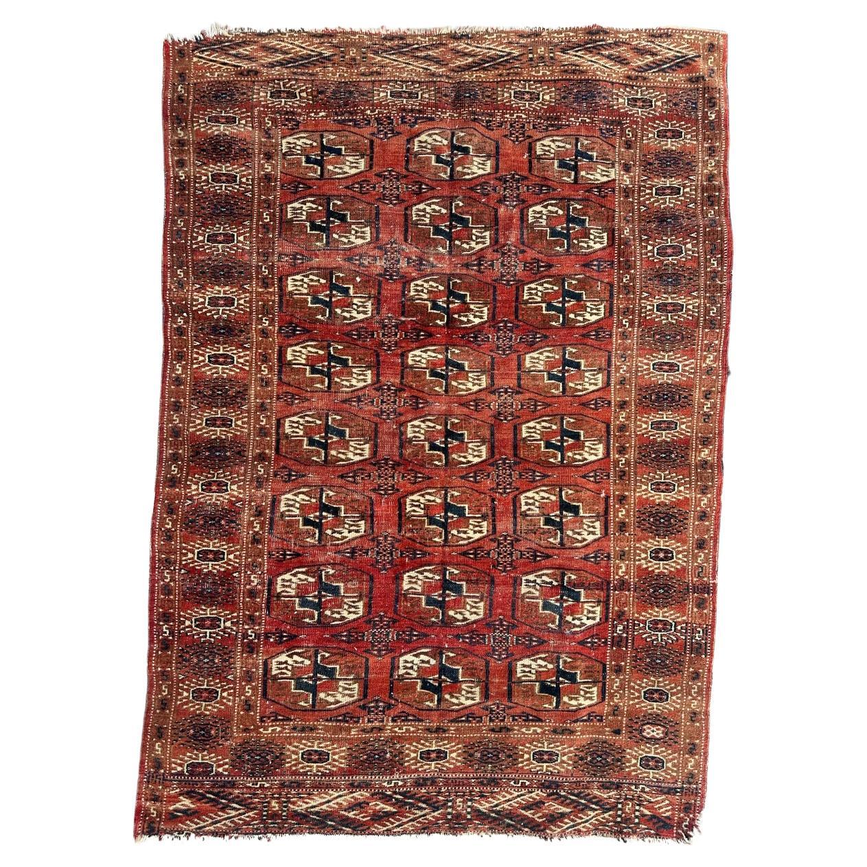 Nice antique Turkmen Bokhara rug