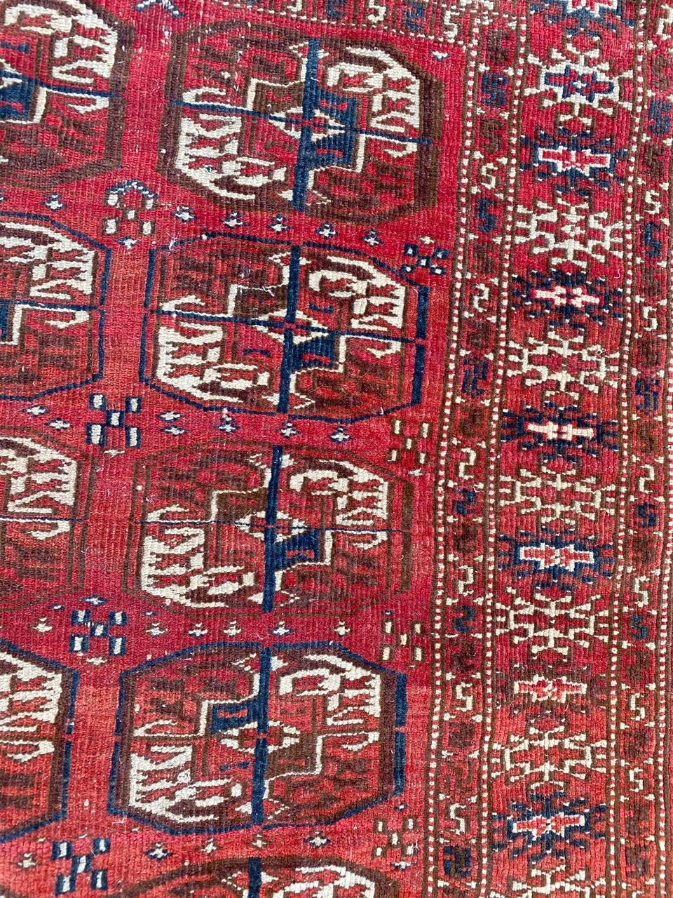 Afghan Bobyrug’s Nice Antique Turkmen Boukhara Rug For Sale