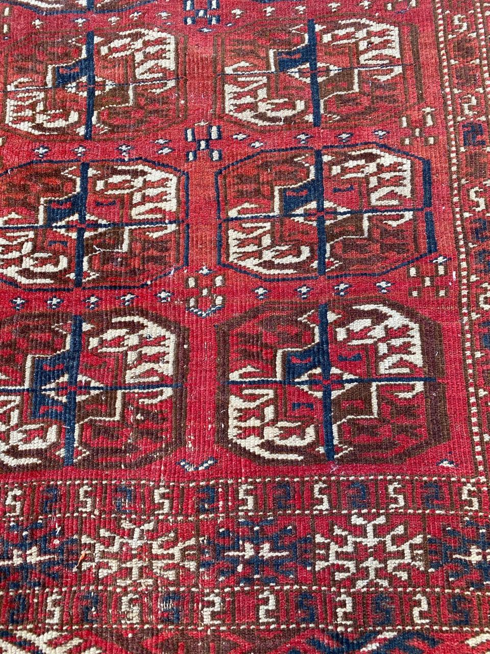 19th Century Nice Antique Turkmen Boukhara Rug