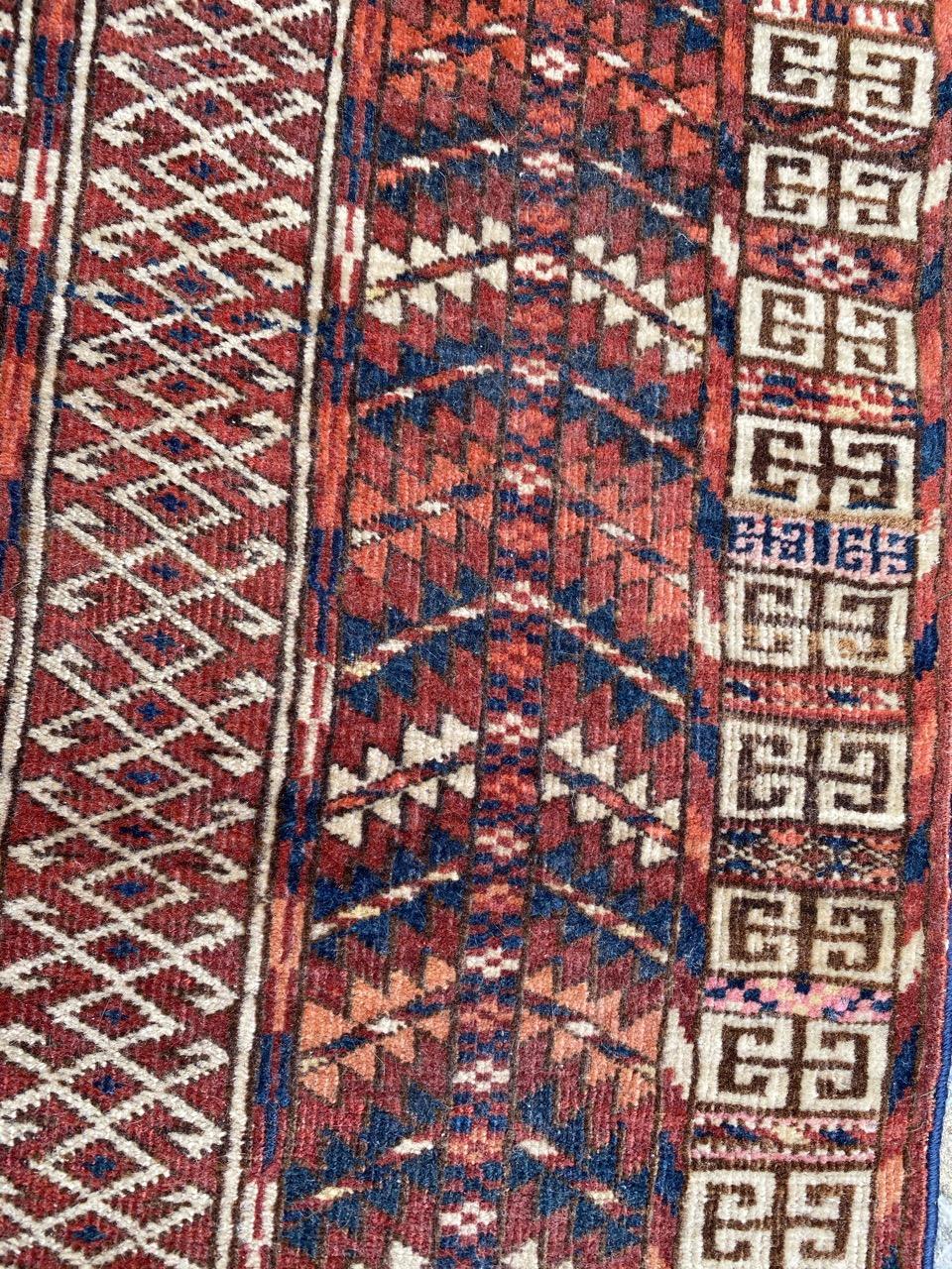 Nice Antique Turkmen Hatchlou Rug For Sale 4