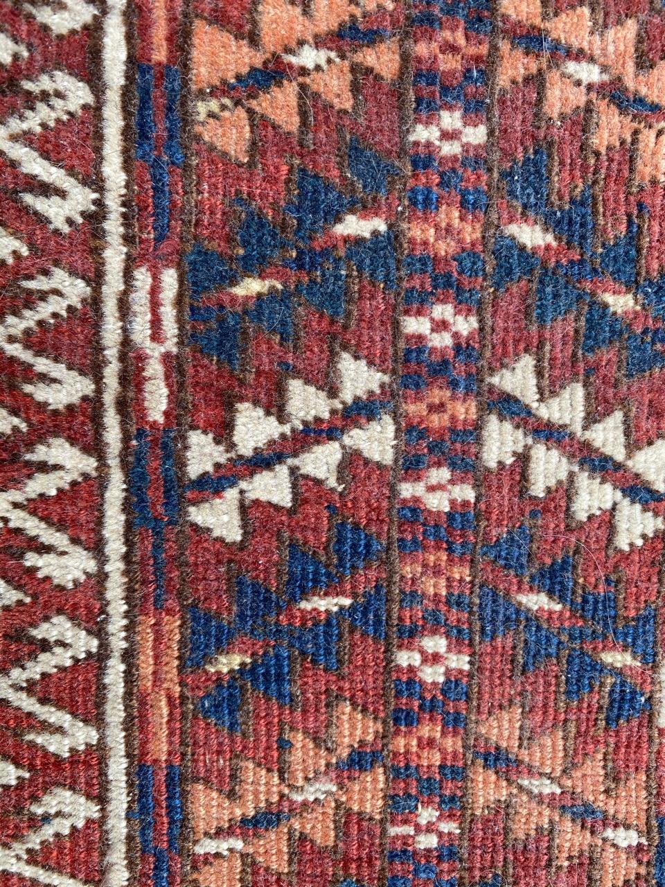 Nice Antique Turkmen Hatchlou Rug For Sale 7