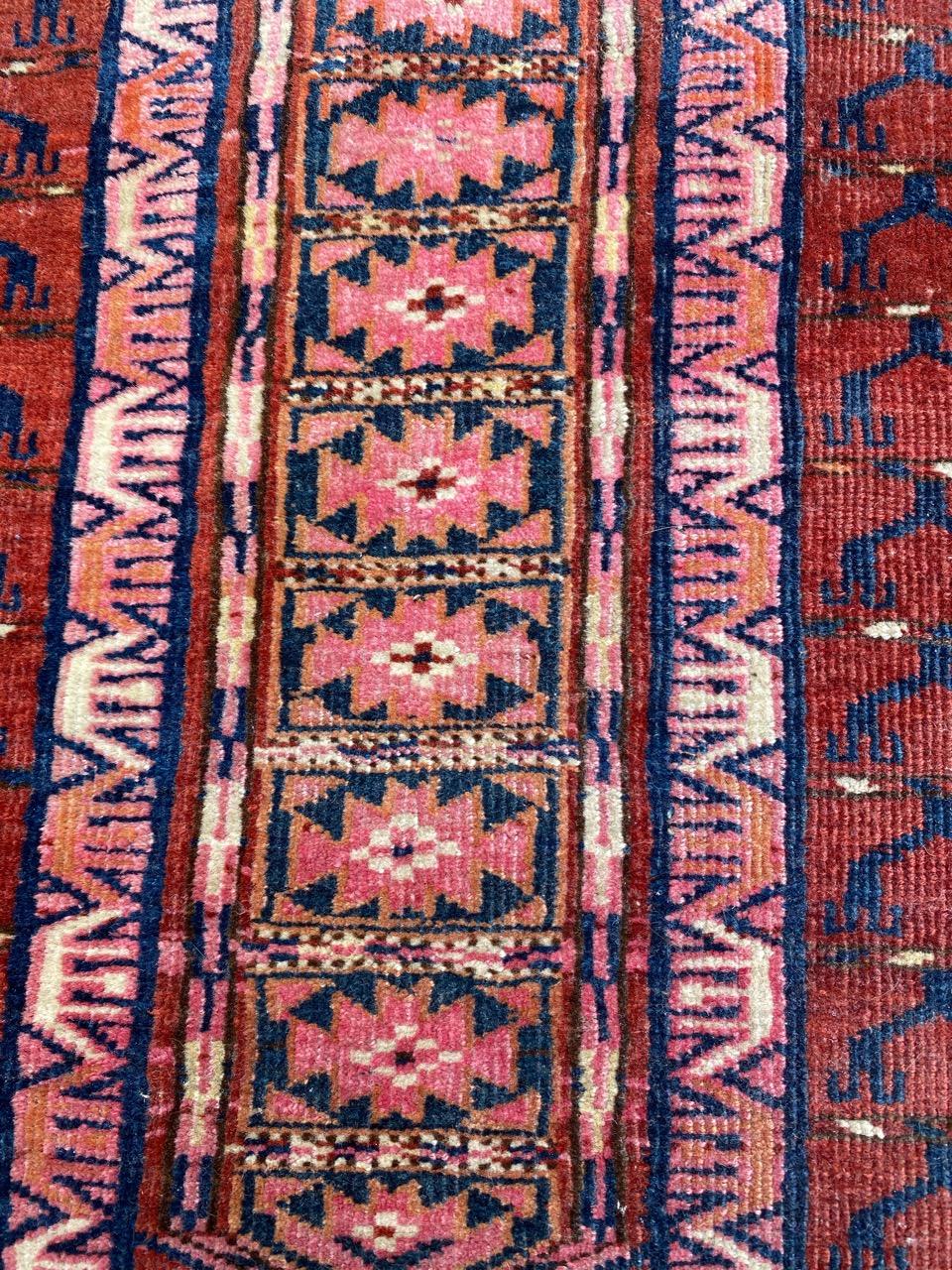 Hand-Knotted Nice Antique Turkmen Hatchlou Rug For Sale