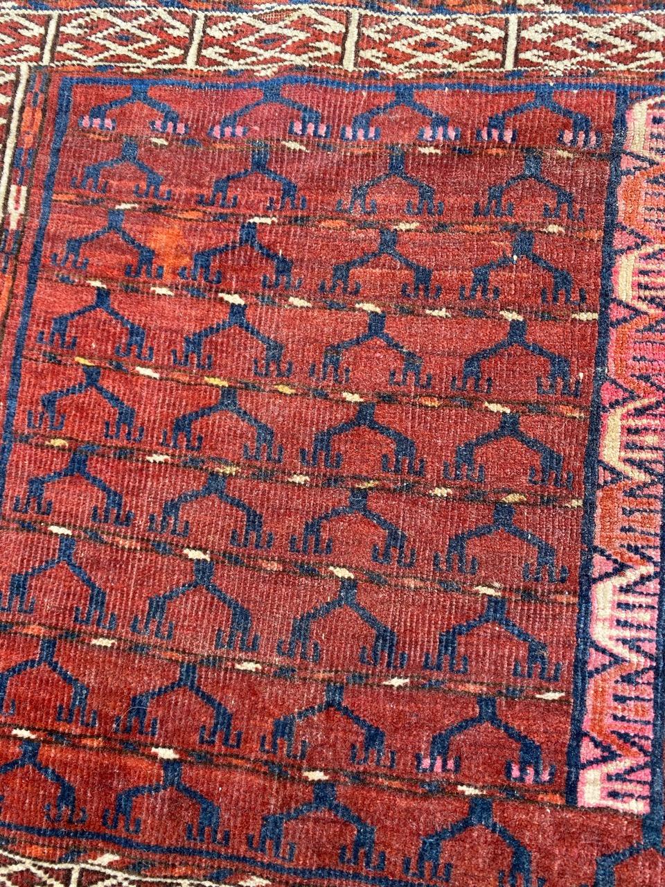 Nice Antique Turkmen Hatchlou Rug For Sale 1