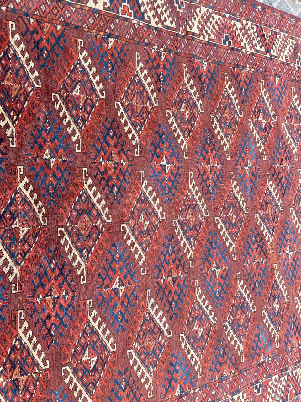 Bobyrug’s Nice Antique Turkmen Yumut Rug For Sale 3