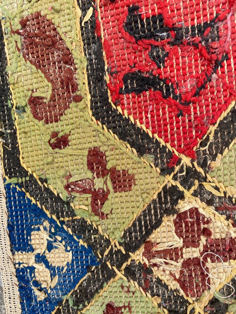 Nice Antique Valance Needlepoint Tapestry 3