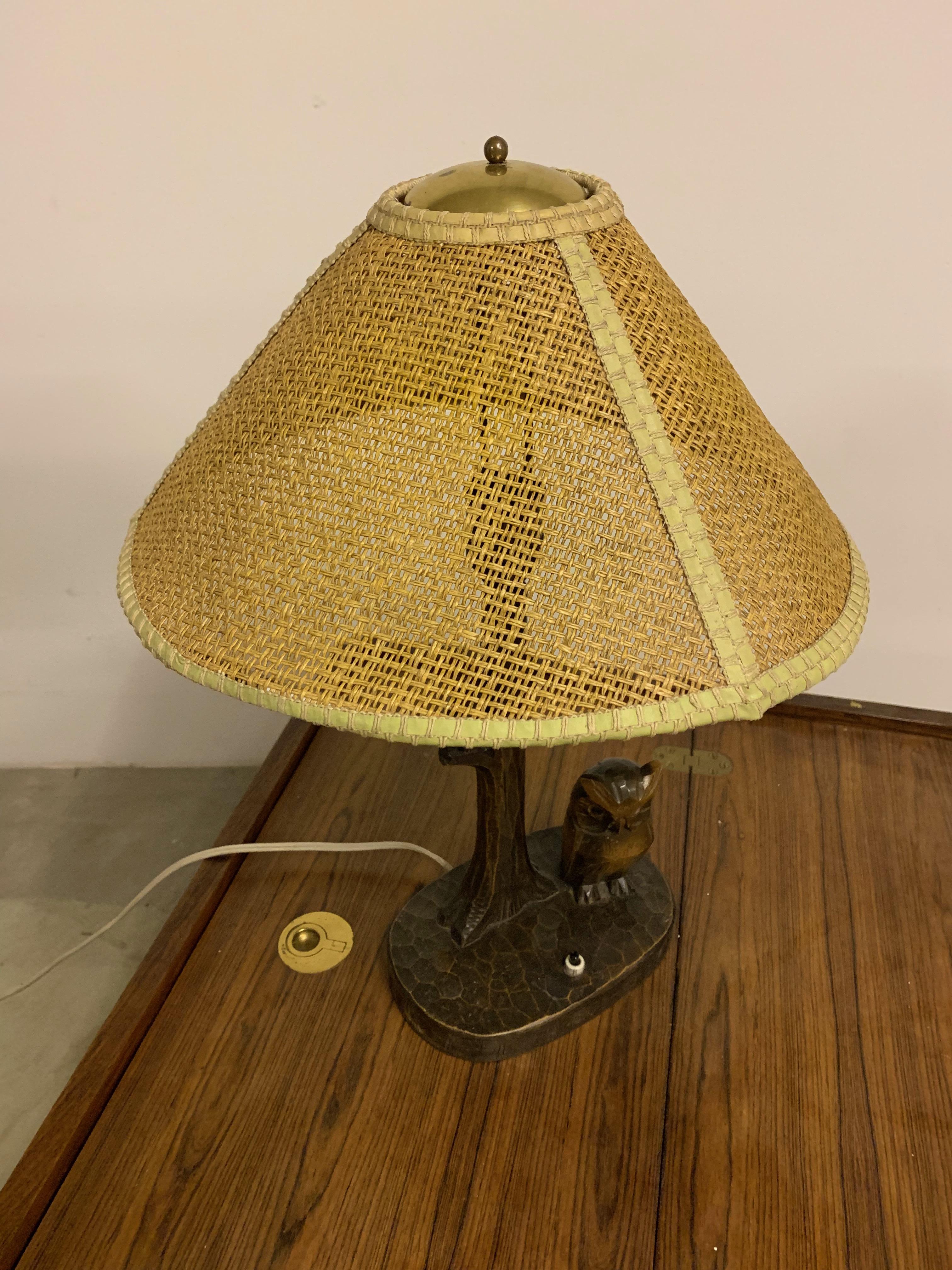 Nice Art & Crafts Woodworker Table Lamp For Sale 2