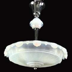 Schöne ART DECO-Kronleuchter-Hängelampe von EZAN Design Boris Lacroix, 1930er Jahre