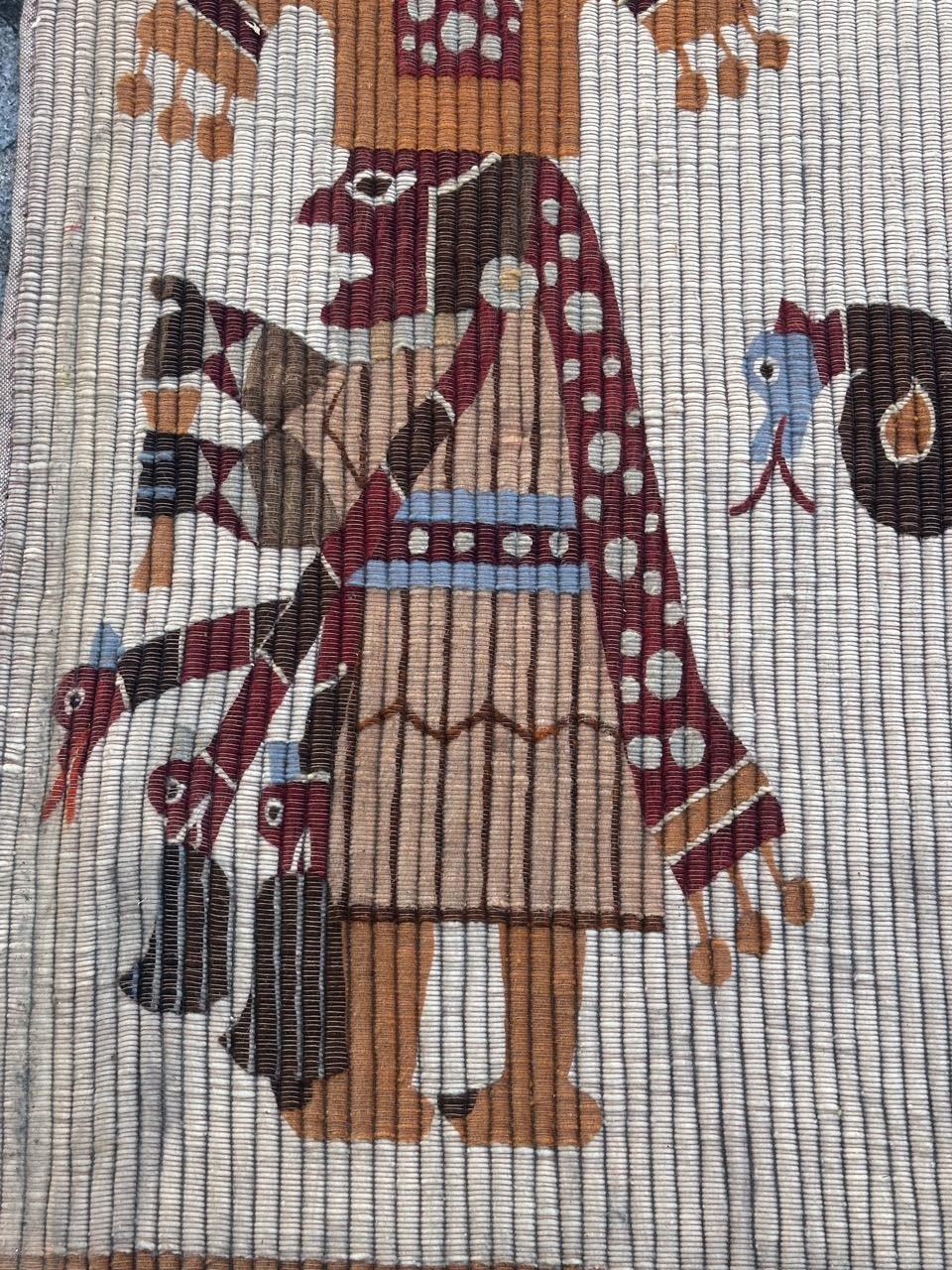 Nice art deco period Peruvian tribal tapestry For Sale 6