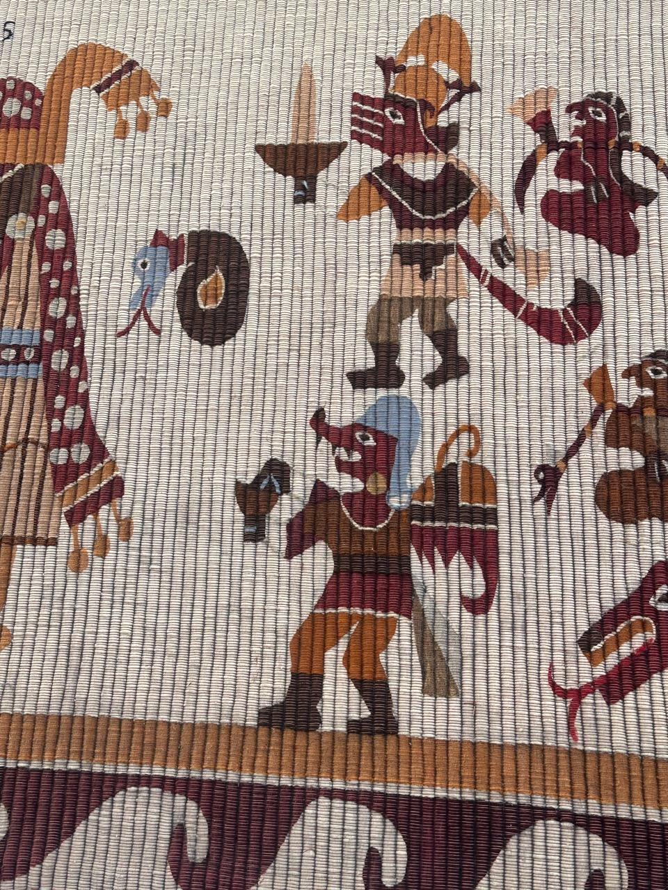 Nice art deco period Peruvian tribal tapestry For Sale 1